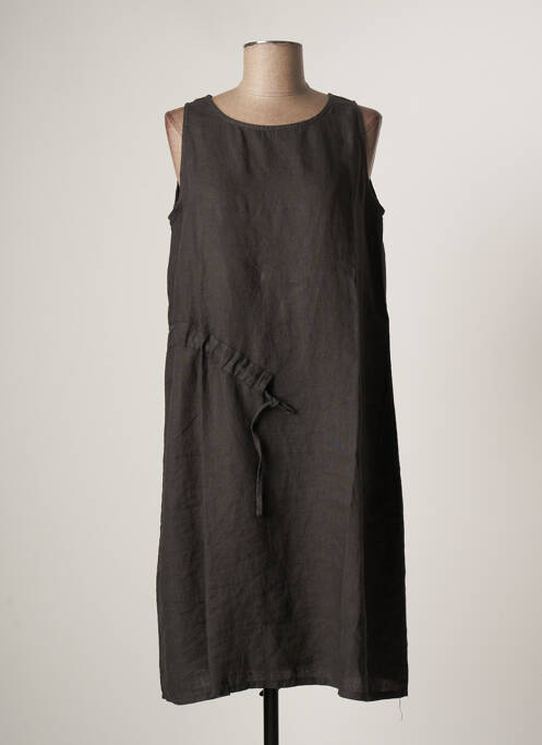 Robe mi-longue sans manche sans manche gris SKANDAL femme