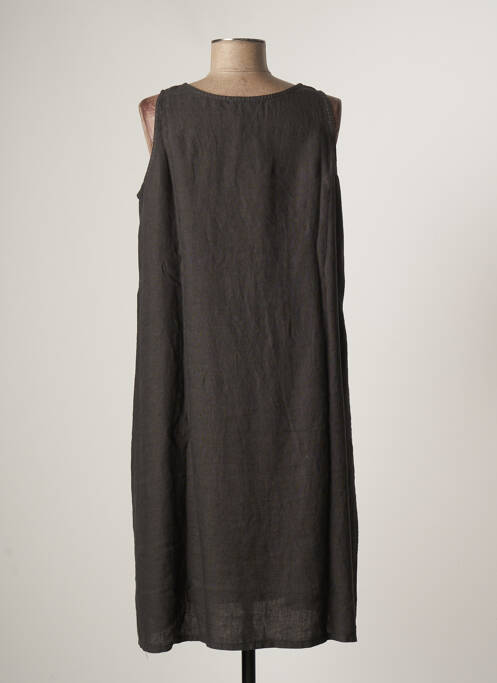 Robe mi-longue sans manche sans manche gris SKANDAL femme