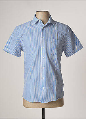 Chemise manches courtes bleu IZAC homme