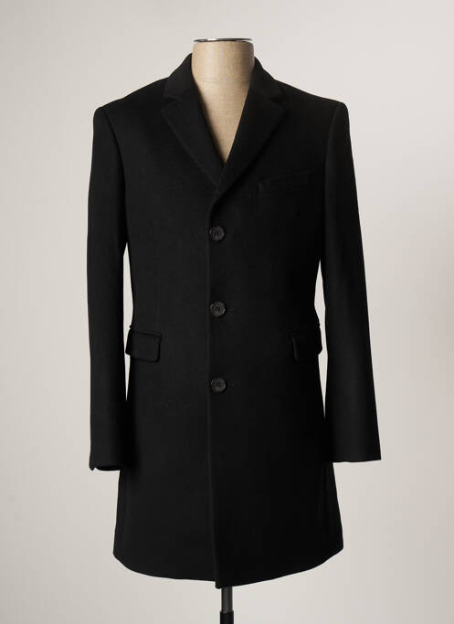 Manteau long noir IZAC pour homme
