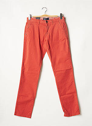 Pantalon chino stretch taille normale orange IZAC homme