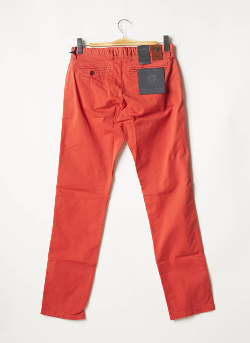 Pantalon chino stretch taille normale orange IZAC homme