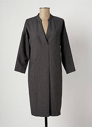 Robe mi-longue manches longues manches longues gris FILIPPA K femme