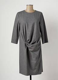 Robe mi-longue manches 3/4 manches 3/4 gris KNOTT femme