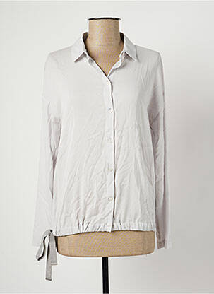 Chemisier tissage crêpe manches longues gris FABIANA FILIPPI femme