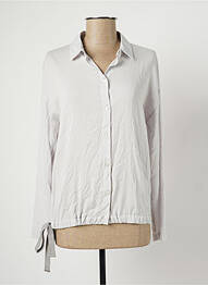 Chemisier tissage crêpe manches longues gris FABIANA FILIPPI femme