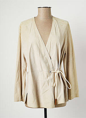 Veste casual coupe cintrée beige FABIANA FILIPPI femme