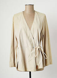 Veste casual coupe cintrée beige FABIANA FILIPPI femme