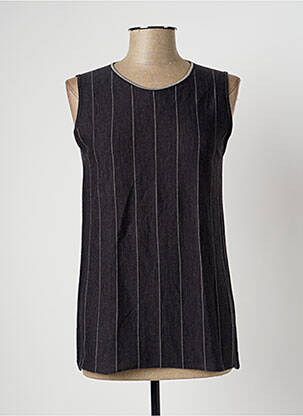 Pull coupe droite sans manche gris FABIANA FILIPPI femme
