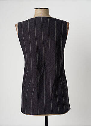 Pull coupe droite sans manche gris FABIANA FILIPPI femme