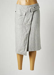 Jupe mi-longue stretch gris FILIPPA K femme