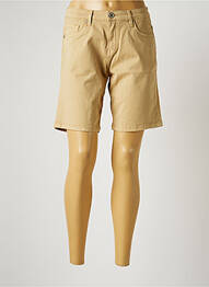 Bermuda coupe droite taille normale beige DENIM STUDIO femme