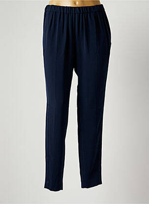 Pantalon droit taille élastique taille normale bleu KNOTT femme