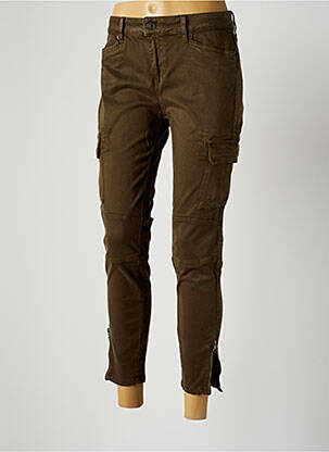 Pantalon 7/8 stretch taille normale vert FIVE femme