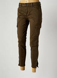 Pantalon 7/8 stretch taille normale vert FIVE femme