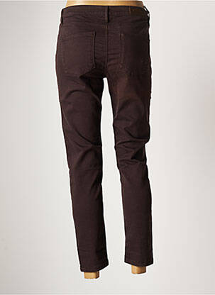 Pantalon slim taille élastique taille normale marron DENIM STUDIO femme