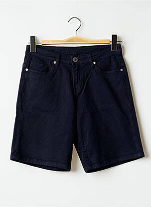 Bermuda coupe droite taille normale bleu DENIM STUDIO femme