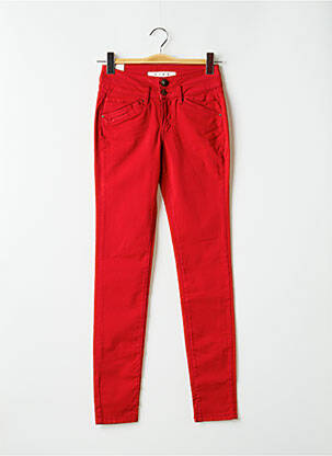 Jeans coupe slim rouge FIVE pour femme