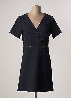 Robe courte manches courtes manches courtes bleu LA PETITE FRANCAISE femme