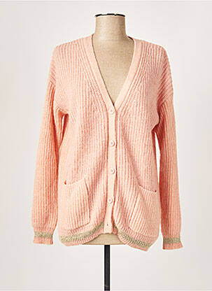 Gilet manches longues rose SEE U SOON pour femme