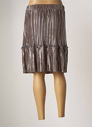 Jupe mi-longue stretch beige VINTAGE femme