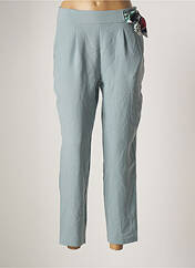 Pantalon droit bleu YUKA pour femme seconde vue