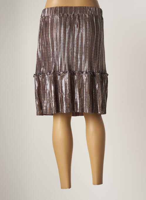 Jupe mi-longue beige VINTAGE pour femme