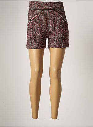 Short coupe droite taille haute rouge SUNCOO femme