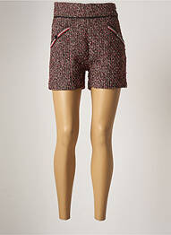 Short coupe droite taille haute rouge SUNCOO femme