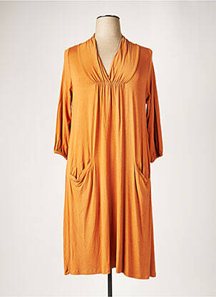 Robe mi-longue orange ZHENZI pour femme