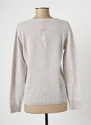 Pull col v manches longues gris FELINO femme