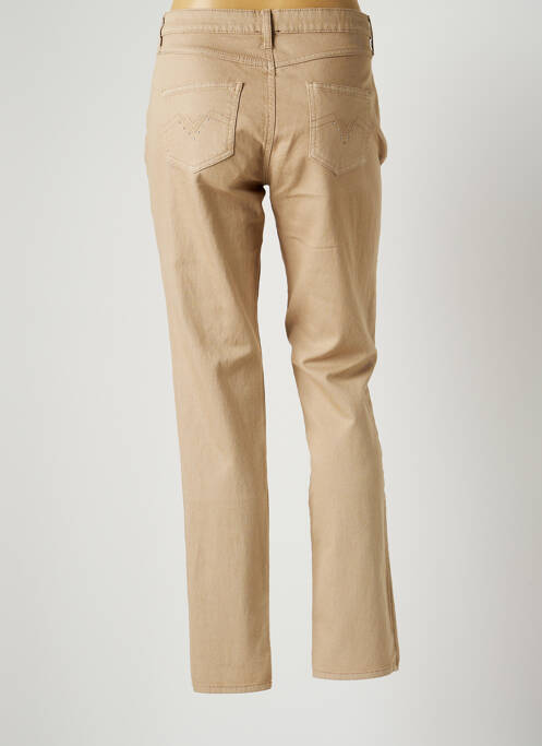 Jeans coupe slim beige GUY DUBOUIS femme