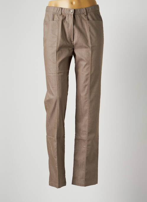 Pantalon droit beige FRANCOISE pour femme