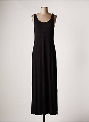 Robe longue tissage crêpe sans manche noir VILA femme