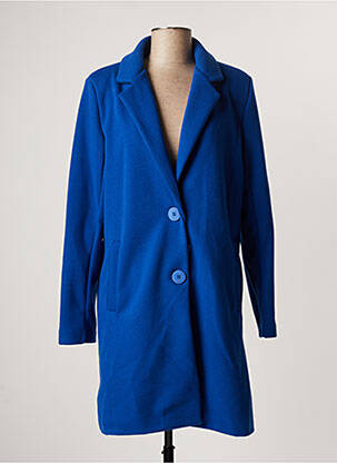 Manteau long bleu ADILYNN pour femme