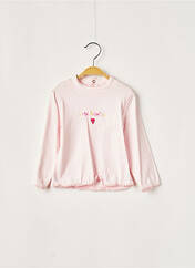 T-shirt rose LAPIN BLEU pour fille seconde vue