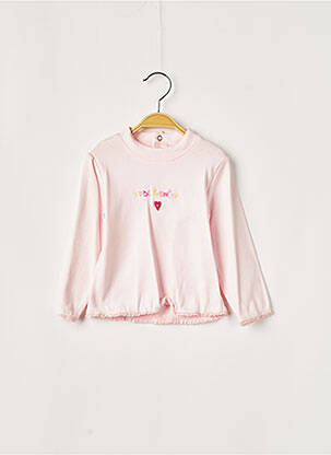 T-shirt rose LAPIN BLEU pour fille