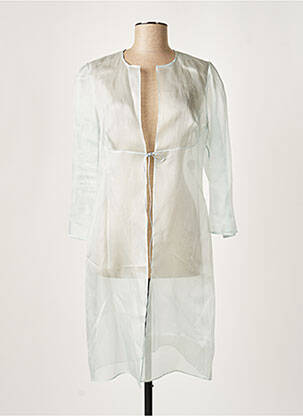 Gilet manches longues col rond bleu PAULE KA femme