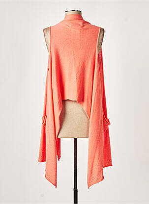 Gilet sans manche poches orange ALLUDE femme