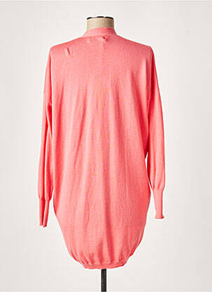 Gilet manches longues resserrée sur le bas rose ALLUDE femme