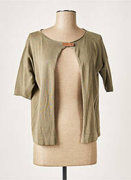 Gilet manches courtes manches mi-longues vert FABIANA FILIPPI femme