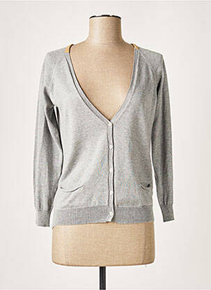 Gilet manches longues resserrée sur le bas gris HARTFORD femme