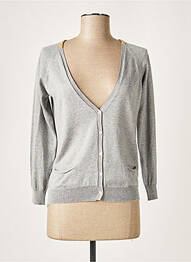 Gilet manches longues resserrée sur le bas gris HARTFORD femme