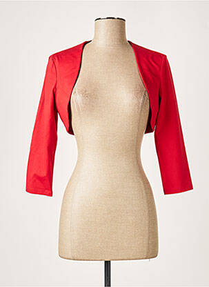 Boléro col châle rouge PAULE KA femme