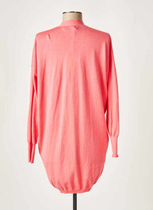 Gilet manches longues rose ALLUDE pour femme