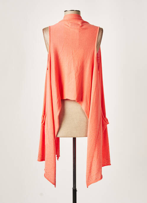 Gilet sans manche orange ALLUDE pour femme