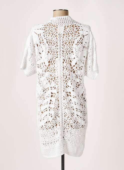 Gilet manches courtes blanc JARDIN DES ORANGERS pour femme