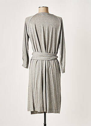 Robe mi-longue manches 3/4 manches 3/4 gris ET VOUS femme
