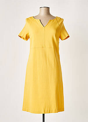Robe mi-longue manches courtes manches courtes jaune ROSSO 35 femme