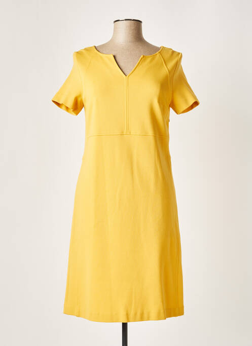 Robe mi-longue manches courtes manches courtes jaune ROSSO 35 femme